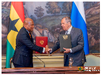 Samuel Okudzeto Ablakwa with Sergey Lavrov