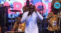 SP Kofi Sarpong performing at his own concert