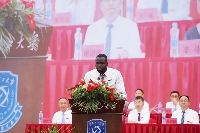 East China University of Technology's 2023 valedictorian, Moses Arthur Baidoo