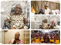 Collaged photos of the Kejetia MD, Nana Anim Akari and Chairman Ankrah