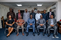 Francis Asenso-Boakye with the newly-established Board members of the GHA