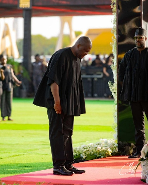 Ibrahim Mahama paying his last respects to late former First Lady