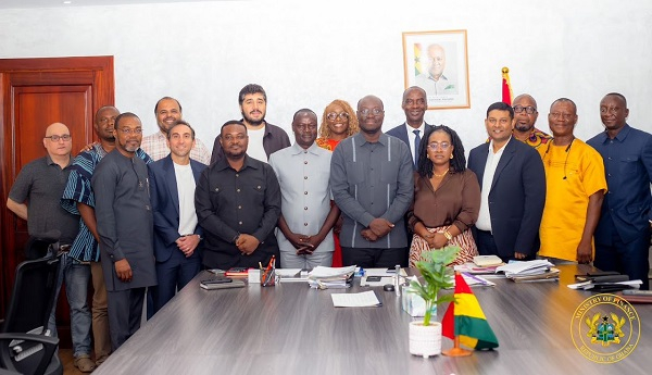 Dr Cassiel Ato Forson after the meeting with leadership of the Food and Beverage Association