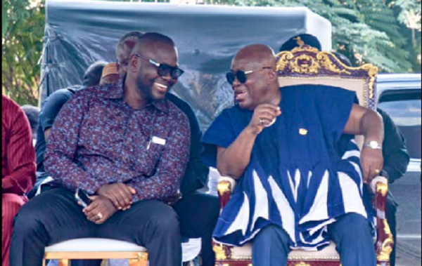 President Nana Addo Dankwa Akufo-Addo (R) and MP for Bantama, Francis Asenso-Boakye (L)