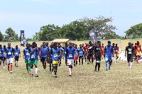 The young footballers exhibited their skills and talents during Betway Talent Search in Cape Coast