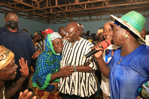 Bawumia with some of the widows in Bunkprugu