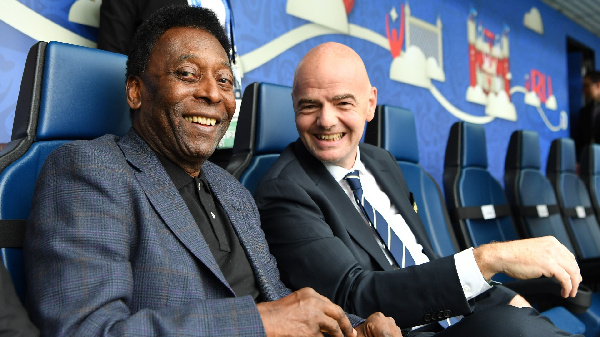 The late Pele and FIFA President, Gianni Infantino