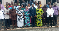 Linda Akweley Ocloo, (5th from left in front) is the Greater Accra Regional Minister