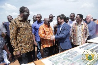 President Akufo-Addo with Trade Minister Alan Kyerematen during his 3-day tour of the Eastern Region