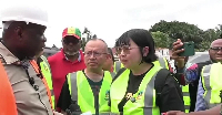 Governs Kwame Agbodza, Minister for Roads and Highways during the inspection