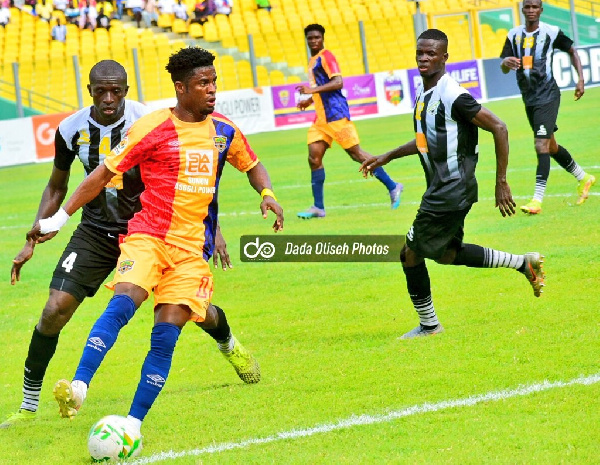 Hearts of Oak scored only one goal in the game