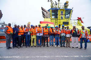 Group photo of key stakeholders after the delivery of 950,000 barrels of Sankofa crude