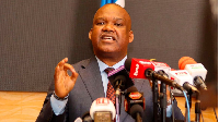 Corneille Nangaa addresses journalists at the Serena Hotel, Nairobi, on December 15.