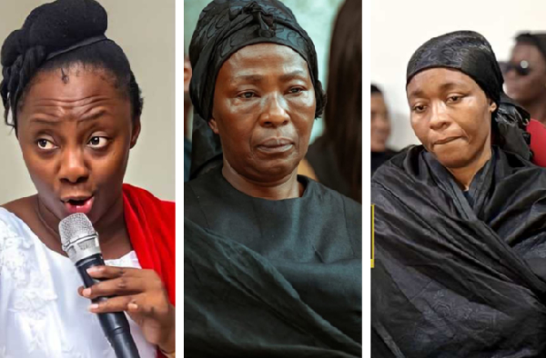 Rev Charlotte Oduro (L) has advised Akosua Serwaa (M) and Odo Broni (R)