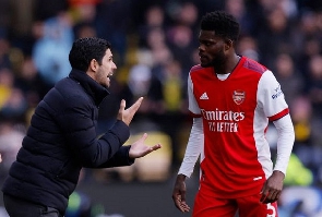 Arteta has commended Partey for his performance in Arsenal's defeat against Nottingham