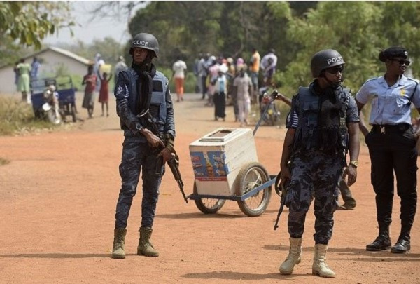 A file photo of the police ensuring peace and calm