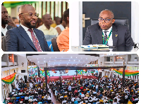 Collaged photos of the NYA boss and the KNUST VC