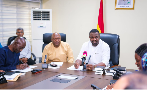 Deputy Minister for Food and Agriculture, John Dumelo seen in white attire