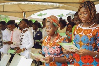 Students at the matriculation ground
