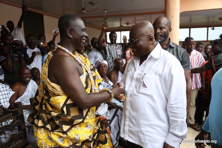 Nana Addo Dankwa Akufo-Addo with Chief of the Akyem Akrofufu - Osabarima Adugyei Gyamfi II