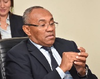 CAF president, Ahmad Ahmad is in Ghana for 2018 Women's AFCON draw