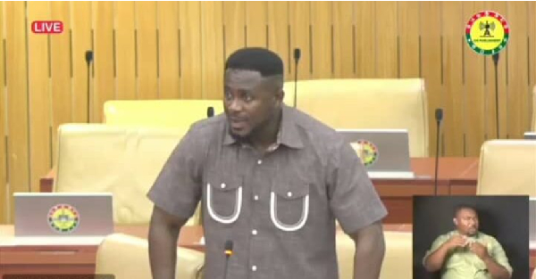MP for Kwabre East, Akwasi Gyamfi Onyina-Acheampong, speaking in parliament