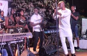 Kwabena Kwabena performing on stage