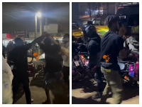 Screenshots from footage of fierce fight among some youth of Ashaiman Atadeka