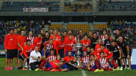 Thomas Teye Partey with Atletico Madrid team for medals
