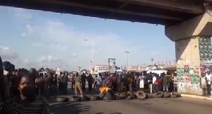 Residents block Madina-Adentan road as car knocks down one more person