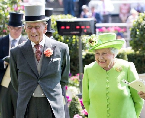 The late Duke of Edinburgh and his wife Queen Elizabeth II