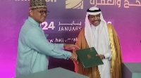 Hon. Ben Abdallah Banda and the Saudi Arabia Minister of Hajj and Umrah
