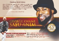 George Kwame Sasu Anim was buried on Saturday