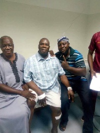 Bugri Naabu, Northern Regional Chairman of  NPP (Middle) after the accident