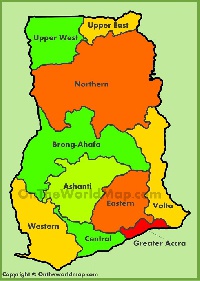 A map of Ghana