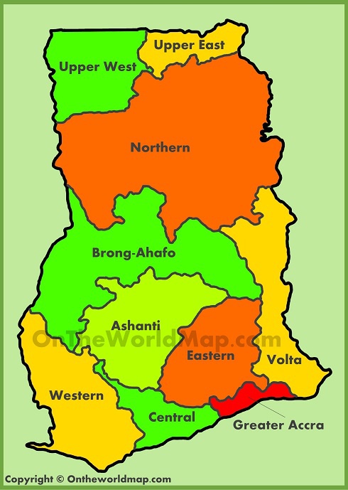 A map of Ghana