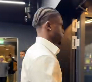 Kudus arriving at the Tottenham Hotspur Stadium