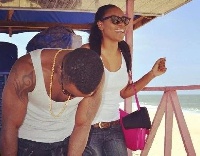 Happier times: Yvonne Nelson with Iyanya