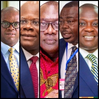 Some nominated appointees of President Akufo-Addo, Bryan Acheampong to the far right