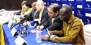 Officials of African World Airline and South African Airways at the signing ceremony