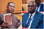 Dr. Gideon Boako (R) and Dr. Tia Abdul-Kabiru Mahama, former aides of Dr. Bawumia are now MPs