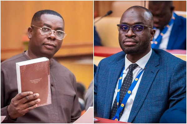 Dr. Gideon Boako (R) and Dr. Tia Abdul-Kabiru Mahama, former aides of Dr. Bawumia are nos MPs