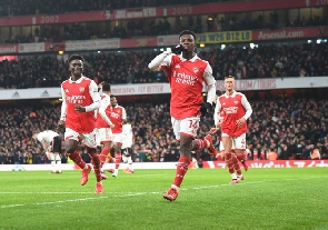 Nketiah bagged a brace against United