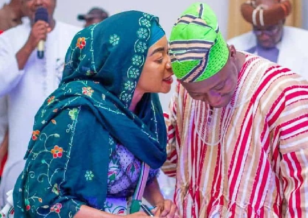 Hajia Shamima Yakubu in a meeting with someone