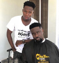 Celebrities' Barber with Sarkodie