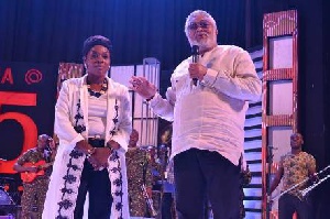 Akosua Agyapong (left), Jerry Rawlings (right)