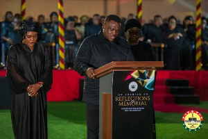 Samuel Nartey George speaking at the Evening of Reflections and Memorials