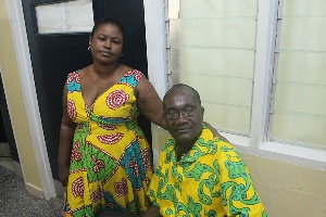 Jaga Pee and his wife at the National Cardiothorac Centre