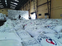 Stock pile of food at a NFBCO warehouse