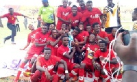Kumasi Asante Kotoko celebrates victory over Ashgold in the SWAG Cup